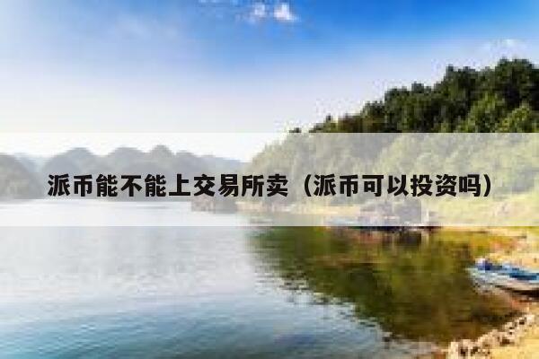 派币能不能上交易所卖（派币可以投资吗） 第1张