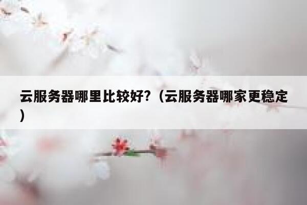 云服务器哪里比较好?（云服务器哪家更稳定） 第1张