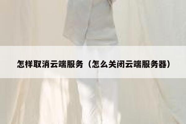 怎样取消云端服务(怎么关闭云端服务器) 第1张 怎样取消云端服务(怎么关闭云端服务器) 第1张