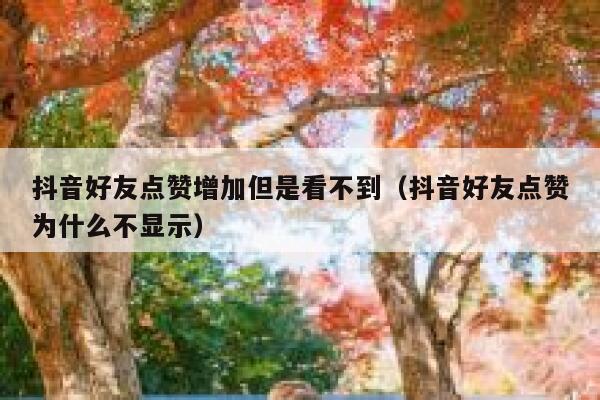 抖音好友点赞增加但是看不到（抖音好友点赞为什么不显示） 第1张