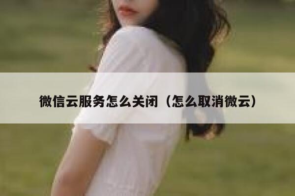 微信云服务怎么关闭（怎么取消微云） 第1张