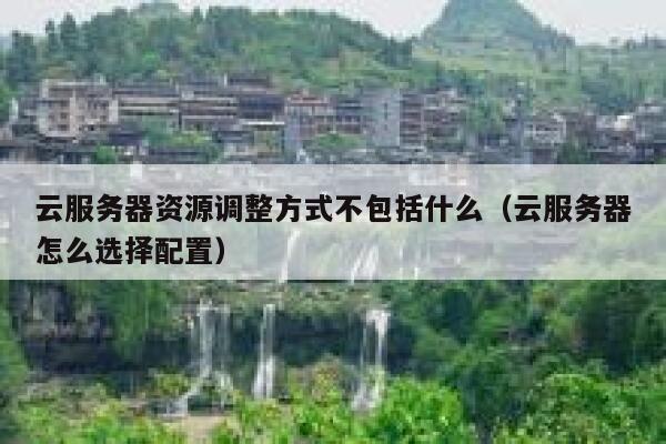 云服务器资源调整方式不包括什么（云服务器怎么选择配置） 第1张