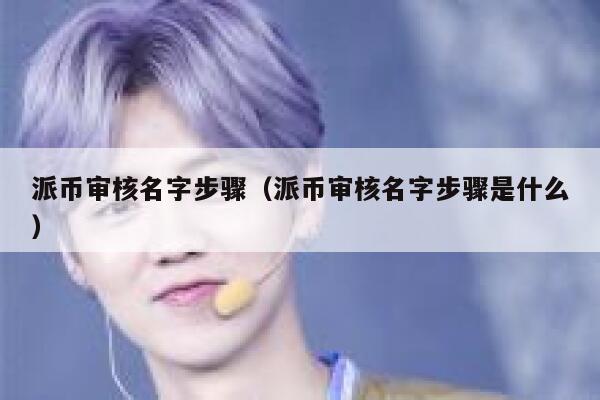 派币审核名字步骤（派币审核名字步骤是什么） 第1张