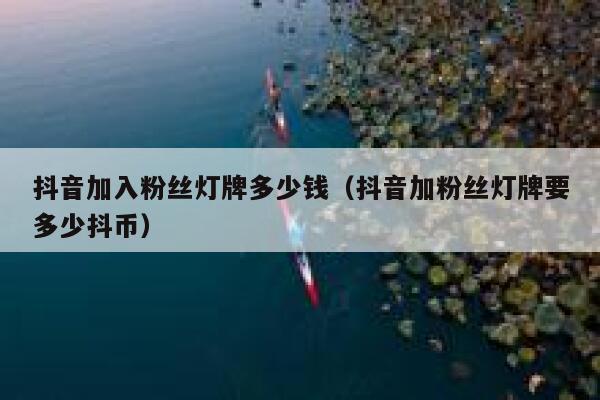 抖音加入粉丝灯牌多少钱(抖音加粉丝灯牌要多少抖币) 第1张 抖音加入粉丝灯牌多少钱(抖音加粉丝灯牌要多少抖币) 第1张