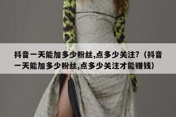 抖音一天能加多少粉丝,点多少关注?（抖音一天能加多少粉丝,点多少关注才能赚钱） 第1张
