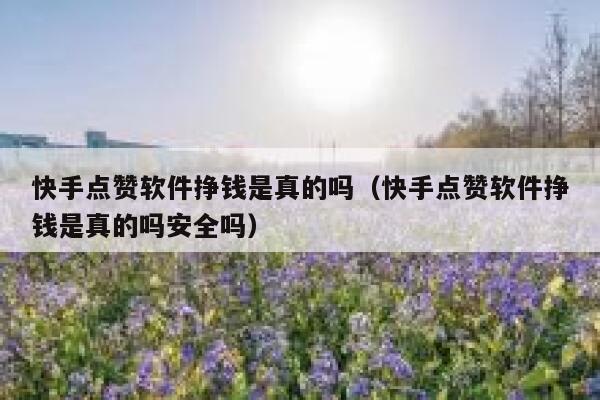 快手点赞软件挣钱是真的吗（快手点赞软件挣钱是真的吗安全吗） 第1张