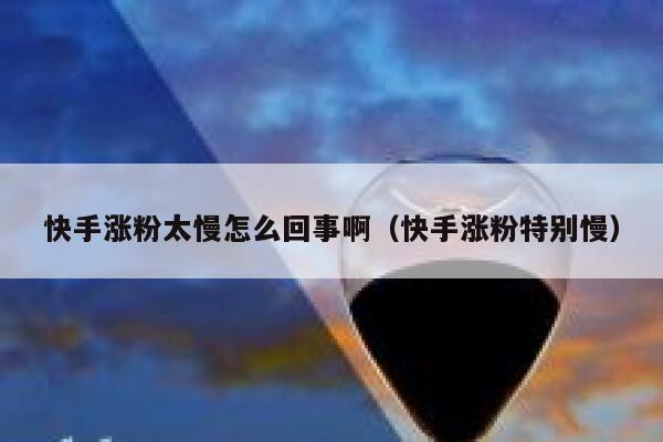 快手涨粉太慢怎么回事啊（快手涨粉特别慢） 第1张