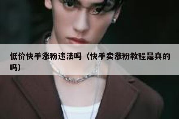 低价快手涨粉违法吗（快手卖涨粉教程是真的吗） 第1张