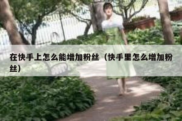 在快手上怎么能增加粉丝（快手里怎么增加粉丝） 第1张