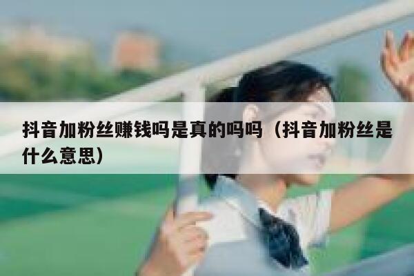 抖音加粉丝赚钱吗是真的吗吗（抖音加粉丝是什么意思） 第1张