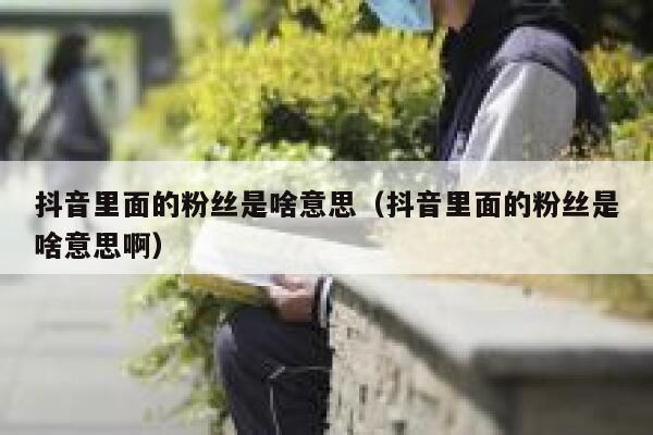 抖音里面的粉丝是啥意思（抖音里面的粉丝是啥意思啊） 第1张