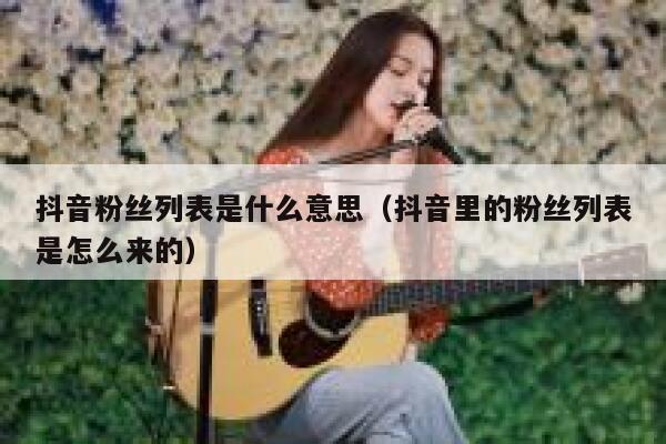 抖音粉丝列表是什么意思（抖音里的粉丝列表是怎么来的） 第1张