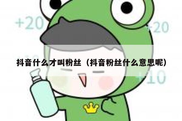 抖音什么才叫粉丝（抖音粉丝什么意思呢） 第1张