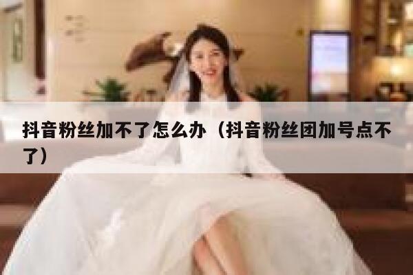 抖音粉丝加不了怎么办（抖音粉丝团加号点不了） 第1张