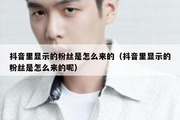 抖音里显示的粉丝是怎么来的（抖音里显示的粉丝是怎么来的呢） 第1张