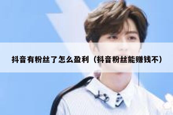 抖音有粉丝了怎么盈利（抖音粉丝能赚钱不） 第1张