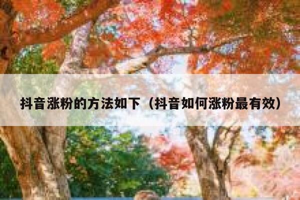 抖音涨粉的方法如下（抖音如何涨粉最有效） 第1张