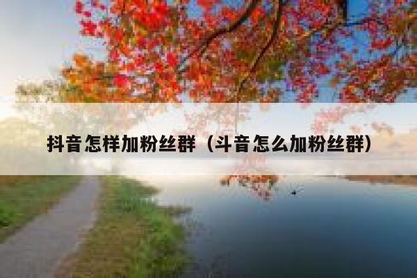 抖音怎样加粉丝群（斗音怎么加粉丝群） 第1张