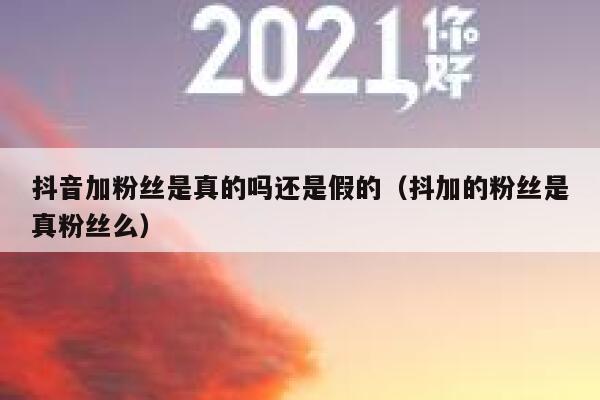 抖音加粉丝是真的吗还是假的（抖加的粉丝是真粉丝么） 第1张