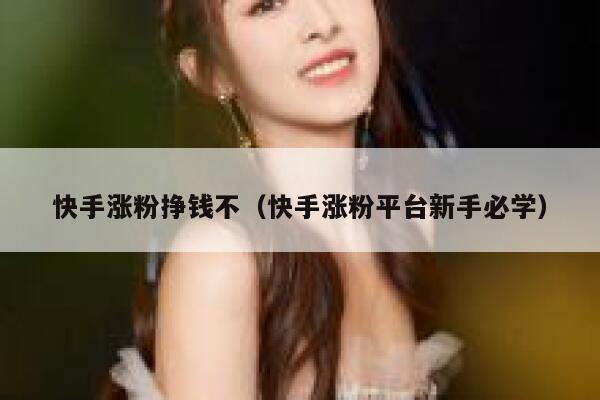 快手涨粉挣钱不（快手涨粉平台新手必学） 第1张