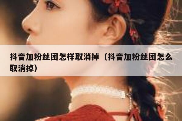 抖音加粉丝团怎样取消掉(抖音加粉丝团怎么取消掉) 第1张 抖音加粉丝团怎样取消掉(抖音加粉丝团怎么取消掉) 第1张
