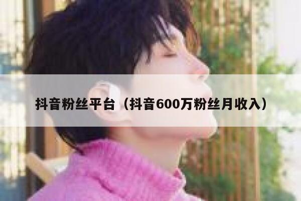 抖音粉丝平台（抖音600万粉丝月收入） 第1张