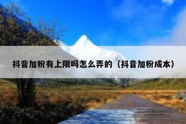 抖音加粉有上限吗怎么弄的(抖音加粉成本) 第1张 抖音加粉有上限吗怎么弄的(抖音加粉成本) 第1张
