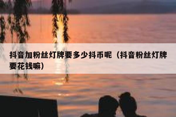 抖音加粉丝灯牌要多少抖币呢(抖音粉丝灯牌要花钱嘛) 第1张 抖音加粉丝灯牌要多少抖币呢(抖音粉丝灯牌要花钱嘛) 第1张