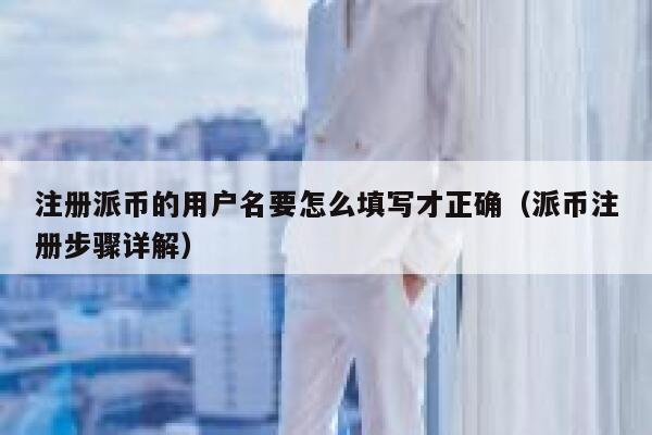 注册派币的用户名要怎么填写才正确（派币注册步骤详解） 第1张