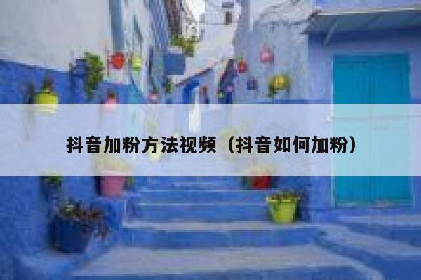 抖音加粉方法视频（抖音如何加粉） 第1张