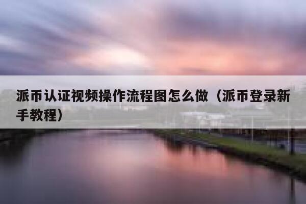 派币认证视频操作流程图怎么做（派币登录新手教程） 第1张