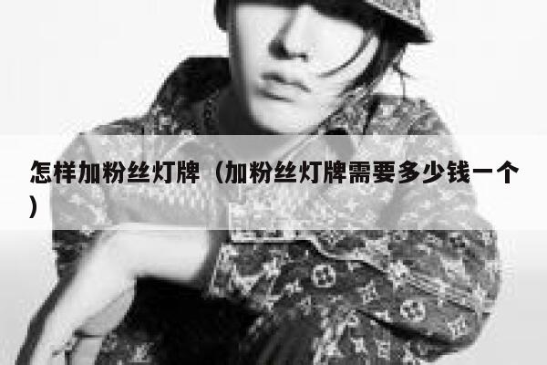 怎样加粉丝灯牌（加粉丝灯牌需要多少钱一个） 第1张