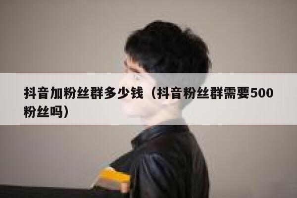 抖音加粉丝群多少钱（抖音粉丝群需要500粉丝吗） 第1张