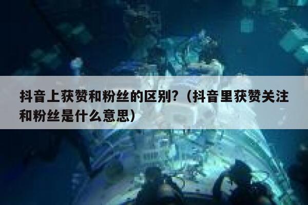 抖音上获赞和粉丝的区别?（抖音里获赞关注和粉丝是什么意思） 第1张