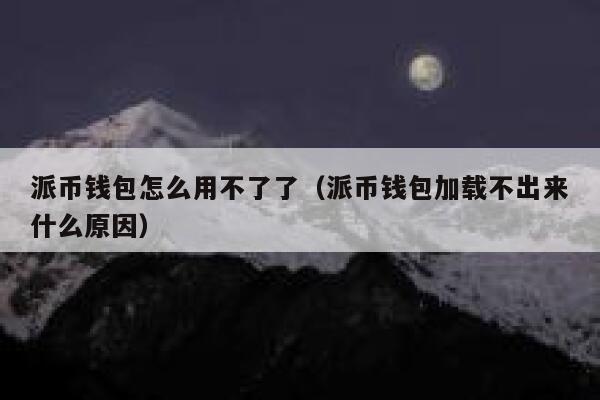 派币钱包怎么用不了了（派币钱包加载不出来什么原因） 第1张