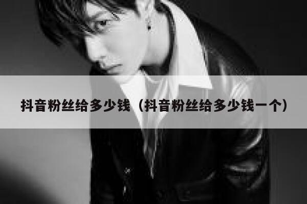 抖音粉丝给多少钱（抖音粉丝给多少钱一个） 第1张