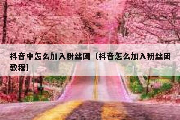 抖音中怎么加入粉丝团（抖音怎么加入粉丝团教程） 第1张