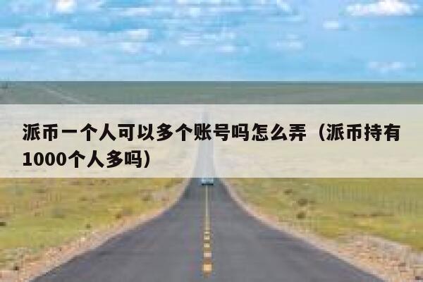派币一个人可以多个账号吗怎么弄（派币持有1000个人多吗） 第1张