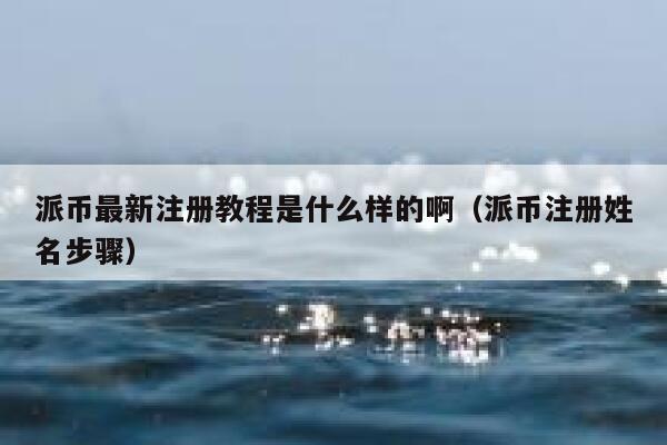 派币最新注册教程是什么样的啊（派币注册姓名步骤） 第1张