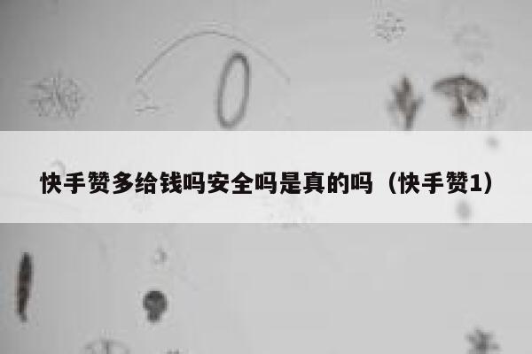 快手赞多给钱吗安全吗是真的吗(快手赞1) 第1张 快手赞多给钱吗安全吗是真的吗(快手赞1) 第1张