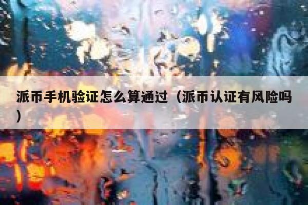 派币手机验证怎么算通过（派币认证有风险吗） 第1张