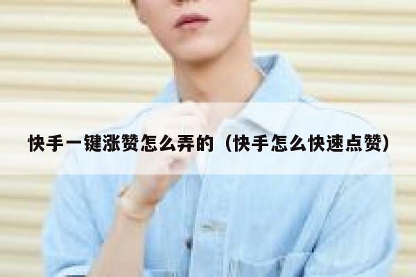 快手一键涨赞怎么弄的(快手怎么快速点赞) 第1张 快手一键涨赞怎么弄的(快手怎么快速点赞) 第1张