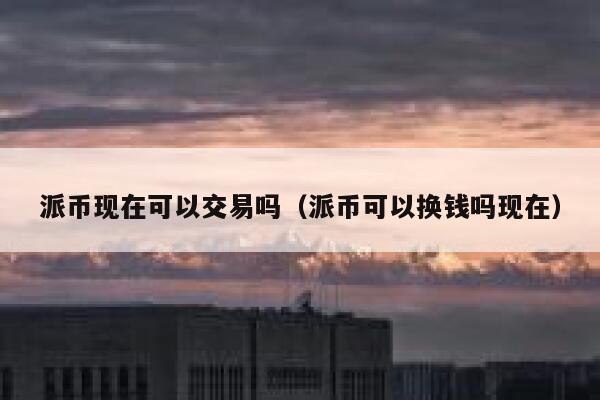派币现在可以交易吗（派币可以换钱吗现在） 第1张