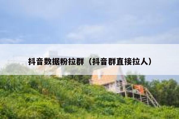 抖音数据粉拉群（抖音群直接拉人） 第1张