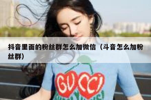 抖音里面的粉丝群怎么加微信（斗音怎么加粉丝群） 第1张