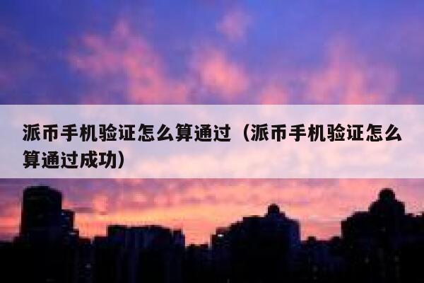 派币手机验证怎么算通过（派币手机验证怎么算通过成功） 第1张