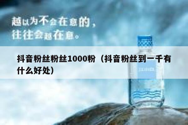 抖音粉丝粉丝1000粉（抖音粉丝到一千有什么好处） 第1张
