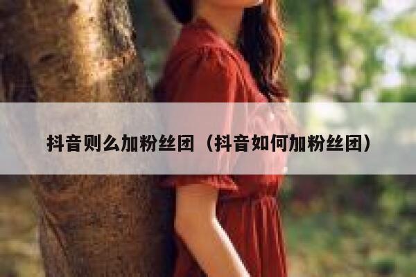 抖音则么加粉丝团（抖音如何加粉丝团） 第1张