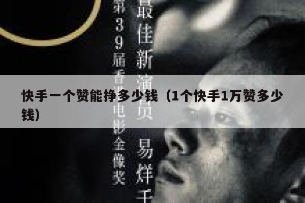 快手一个赞能挣多少钱（1个快手1万赞多少钱） 第1张
