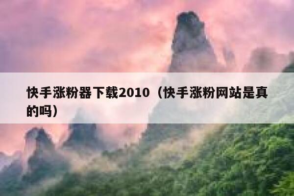 快手涨粉器下载2010（快手涨粉网站是真的吗） 第1张